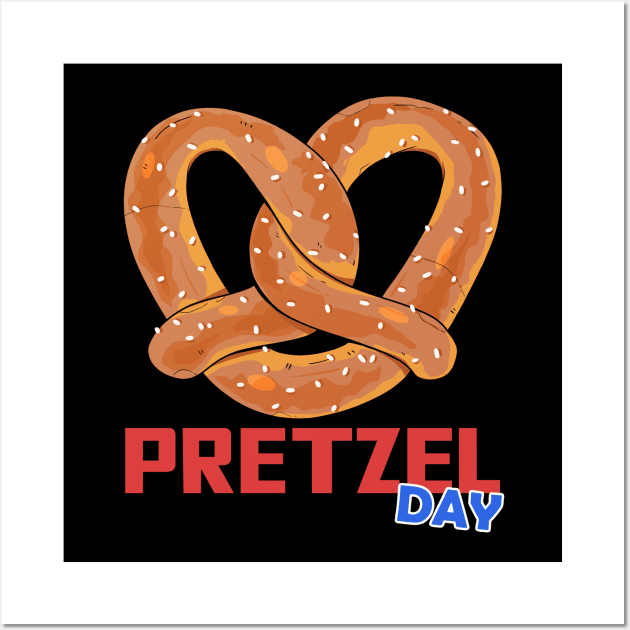 Pretzel Day Snack Food Lover Wall Art by Noseking